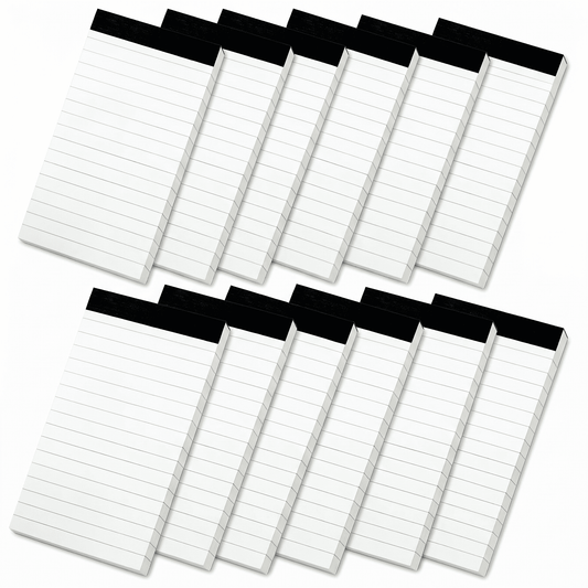 TAVENE 12 Pack Small Notepads, 3 x 5 Inch Lined Memo Pads, 30 Sheets Each, Desk Writing Pads for Office Use
