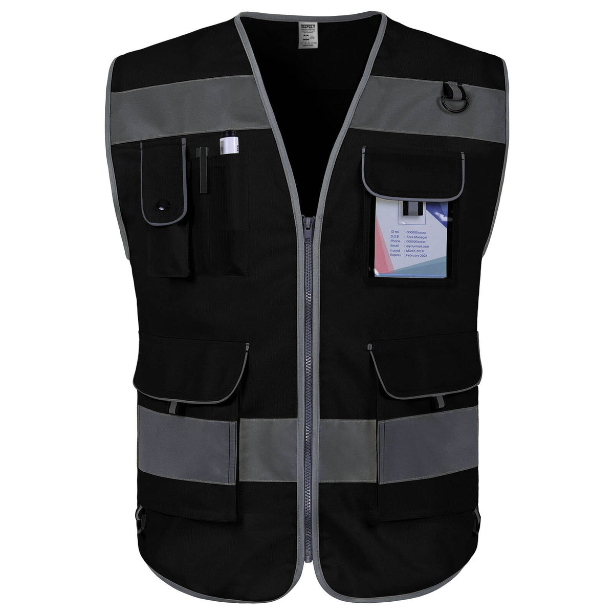 TCCFCCT Reflective Vest 9 Pockets High Visibility Safety Vest for Men Women, Hi Vis Construction Work Vest with Reinforced Sewing, Durable to Use, Meets ANSI/ISEA Standards, (Purple, XX-Large)
