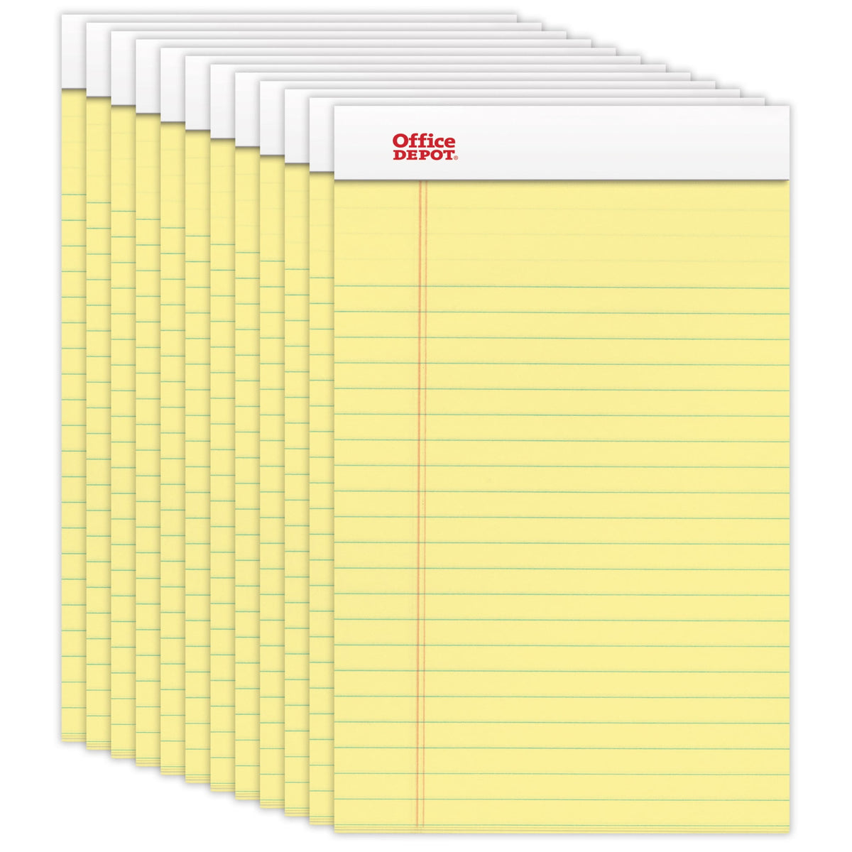 TOPS The Legal Pad Writing Pads, Jr. Legal Rule, 5 x 8, 50 Sheets, Canary, 12 Pack