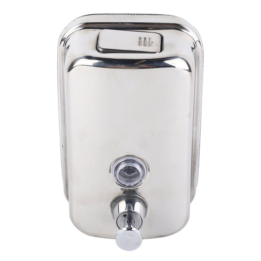 UsilkU Stainless Steel Wall Mounted Manual Soap Dispenser for Commercial & Hotel Restrooms, 16.9 oz / 500 ml