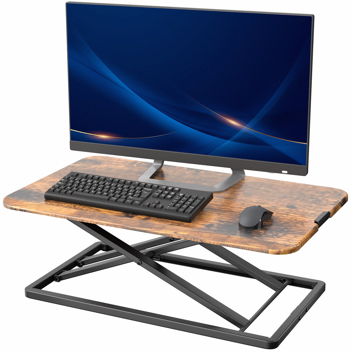 VIVO Economy Height Adjustable 29" Standing Desk Sit Stand Desktop Monitor Riser