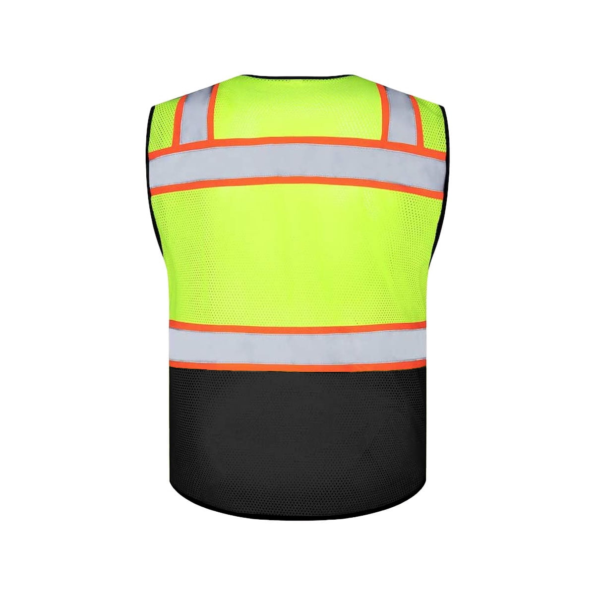 Safety Vest with 9 Pockets & Zipper Reflective High Visibility Vest Class 8 Outdoor Workwear Meets ANSI/ISEA