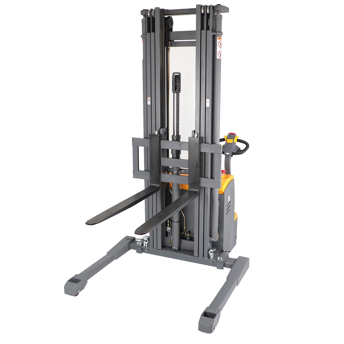 APOLLOLIFT Fully Powered Electric Pallet Stacker 3300lb Walk Behind Forklift 220" High Lift