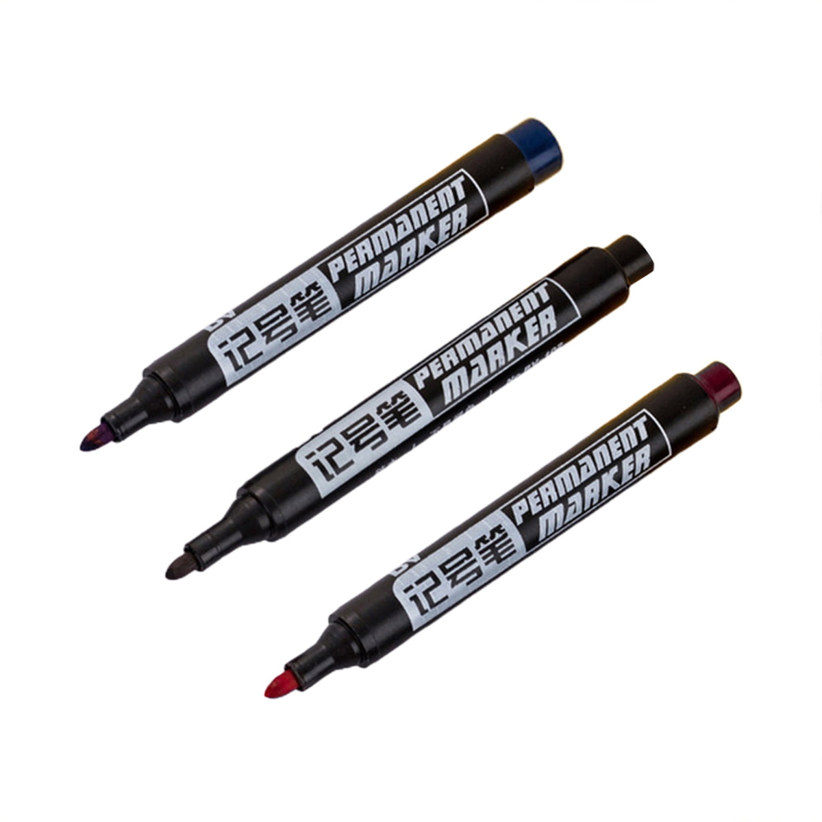SIEYIO Permanent Marker Medium Point Black/Red/Blue Office Stationery Marking Writing Tool for Plastic Canvas Glass Mugs 10 Set