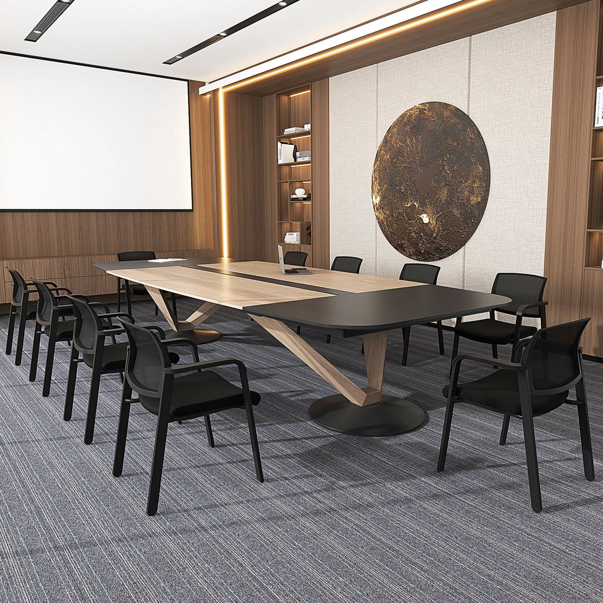 Gymax 12-Pack Office Conference Chair Set Mesh Guest Reception Stack Chairs w/ Caster Wheels