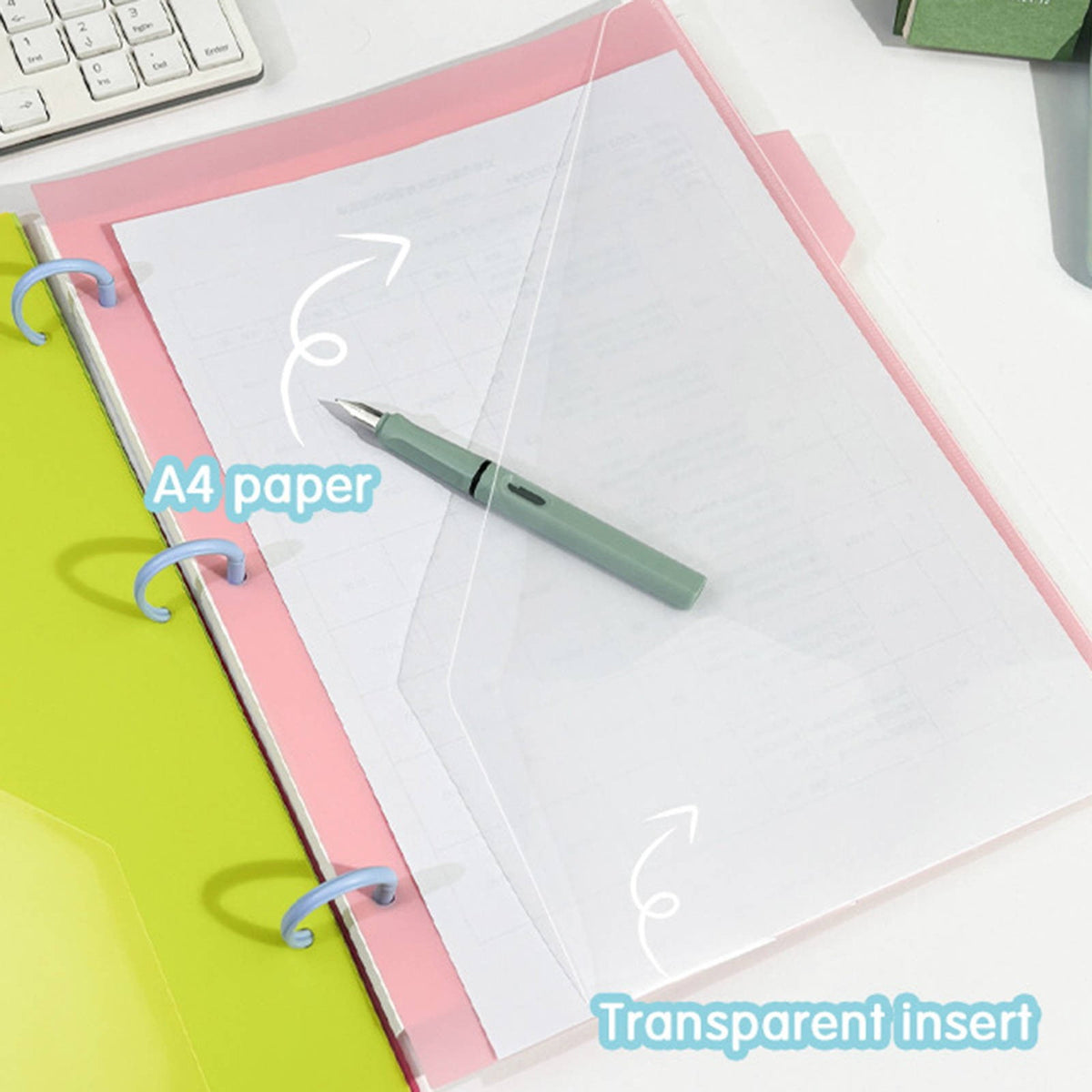 5 Count Dividers with Two Pockets for 3 Ring Binder, Plastic Pocket Folders, 5 Tabs Dividers Dividers for Letter Size, Binder Organizer, Durable Folders with Pockets Brads, Binder Set