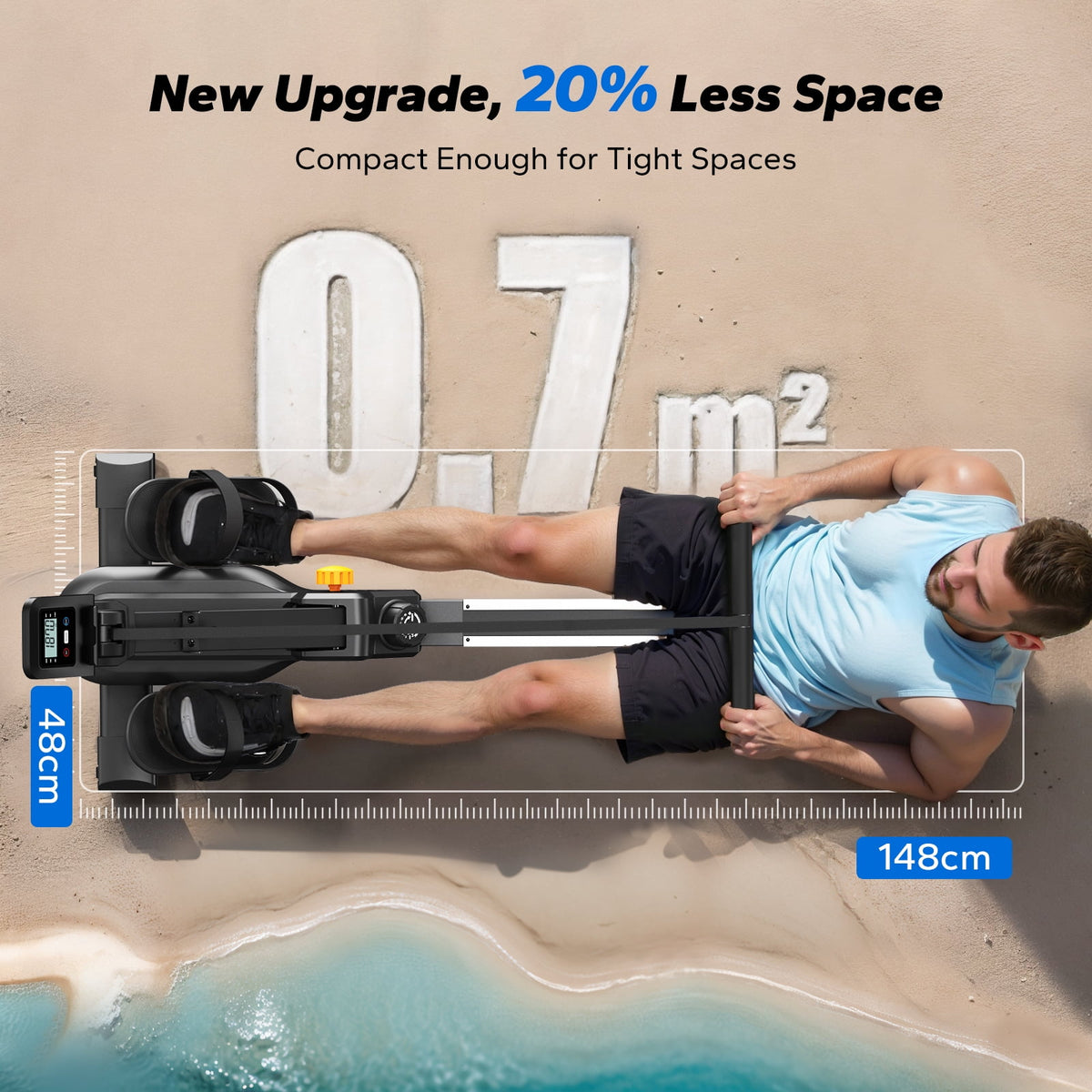 MERACH Magnetic Rowing Machine with 16 Levels, 350 lbs Weight Capacity, Silent Operation, Bluetooth App Support for Full-Body Home Fitness & Weight Loss