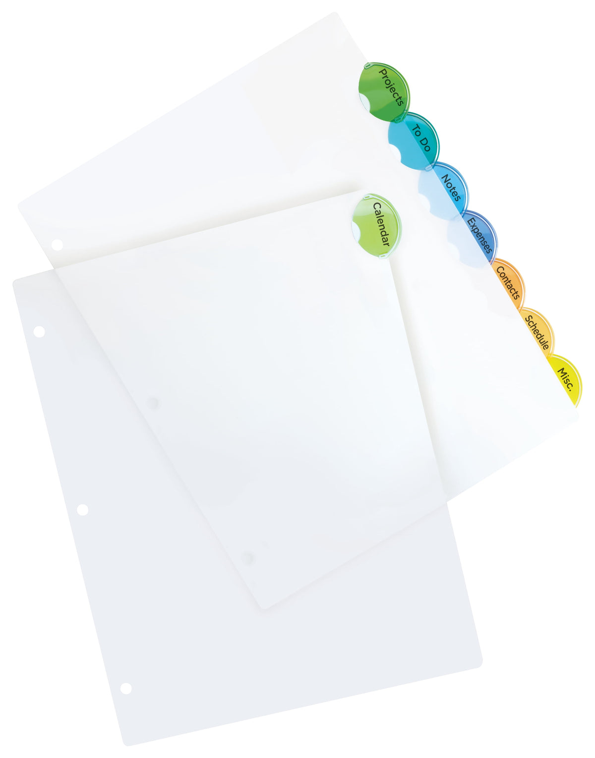 Avery Insertable Divider, Style Edge, 8-Tab, Plastic, Printable Inserts, Multicolor Tabs, 1 Set