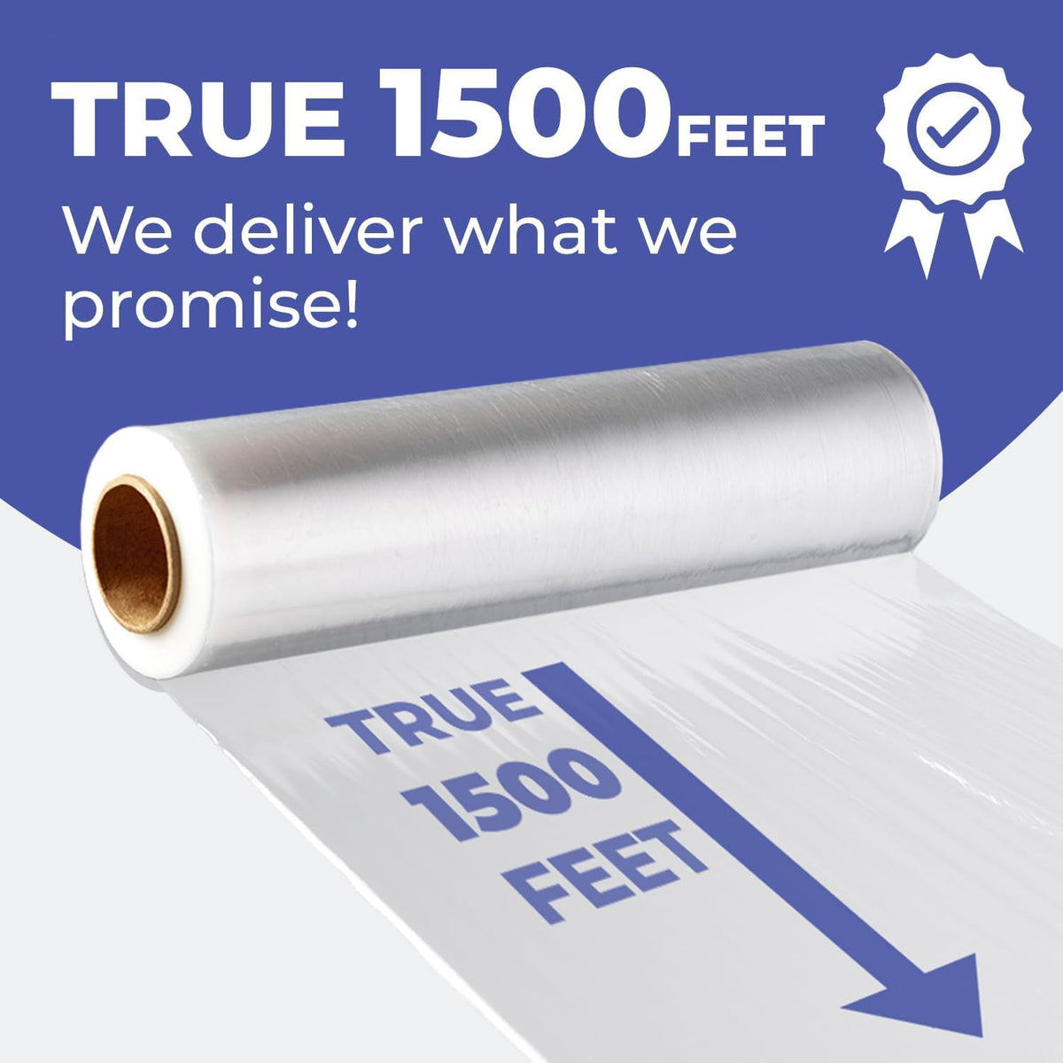 Rosmonde Plastic Stretch Wrap Bulk, 200 Pack, 18 in x 1500 ft, 80 Gauge Thick, 9.4 lbs/Roll, Heavy Duty Shrink Wrap for Moving, Storage & Warehouse Pallet Wrapping