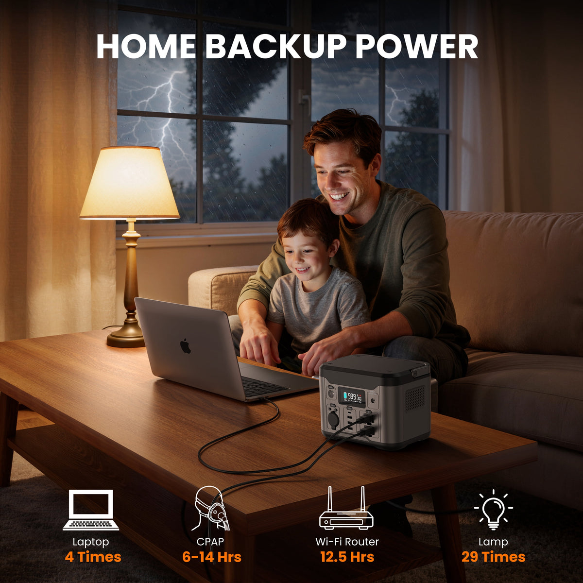 Qunler 300W 296Wh Portable Power Station, 60W PD Usb-C Backup Power Supply with Pure Sine Wave 120V AC Outlet for Outdoor Camping, Home Use and Emergencies, Gray