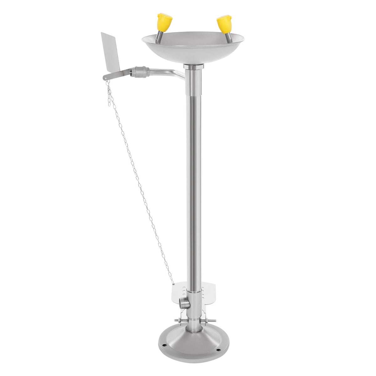 TFCFL Lab Standing Eyewash Station Stainless Steel Eye Shower Washing Unit 0.2-0.4MPa