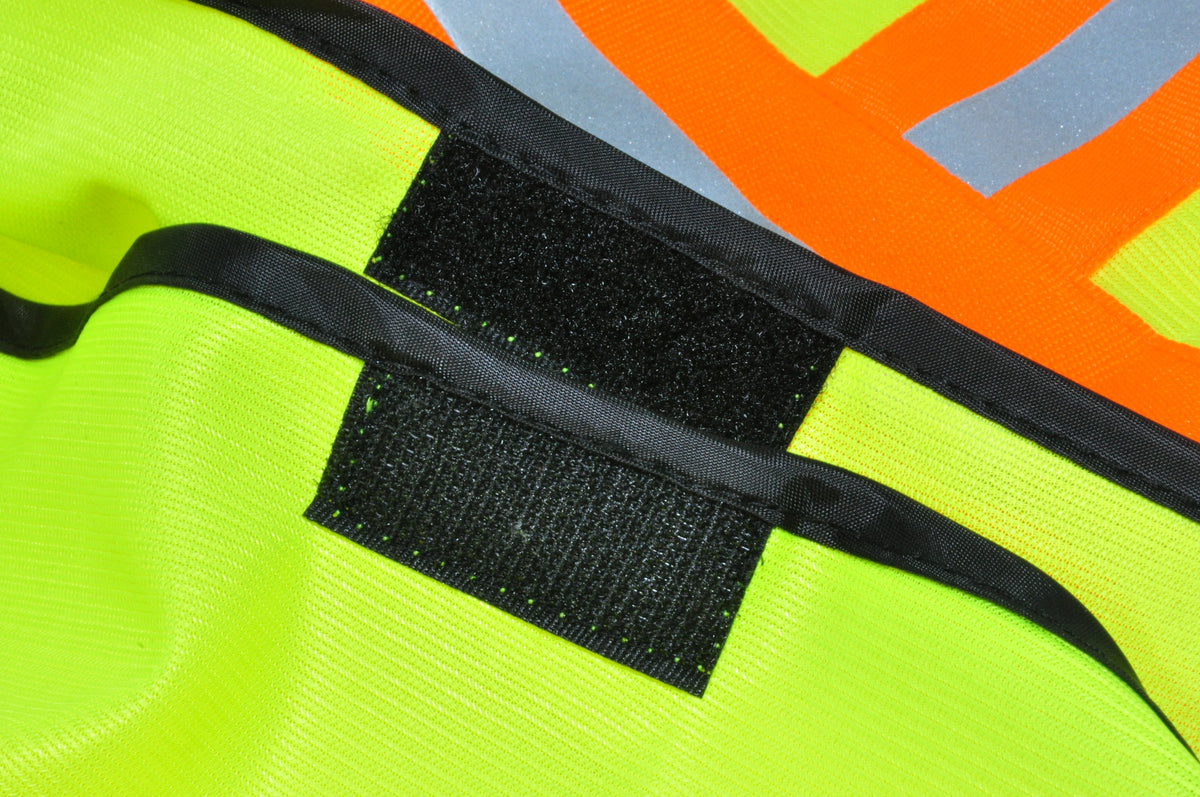 G & F Hi-Vis Safety Vest, Reflective Mesh Construction Work Vest, Neon Lime Green, Men & Women, One Size