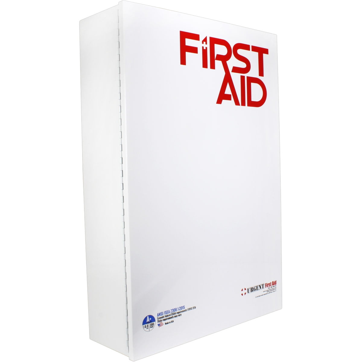 OSHA & ANSI 5 Shelf Industrial First Aid Cabinet with Pocket Liner, 200 Person, 1890 Pieces, 2015 Class A+, Types I & II, Made in USA