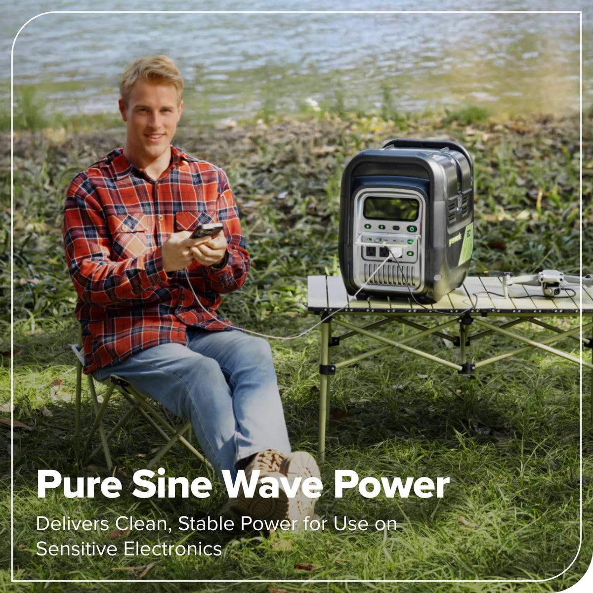Greenworks 60V 2000W 4-Slot Portable Power Station Battery Inverter