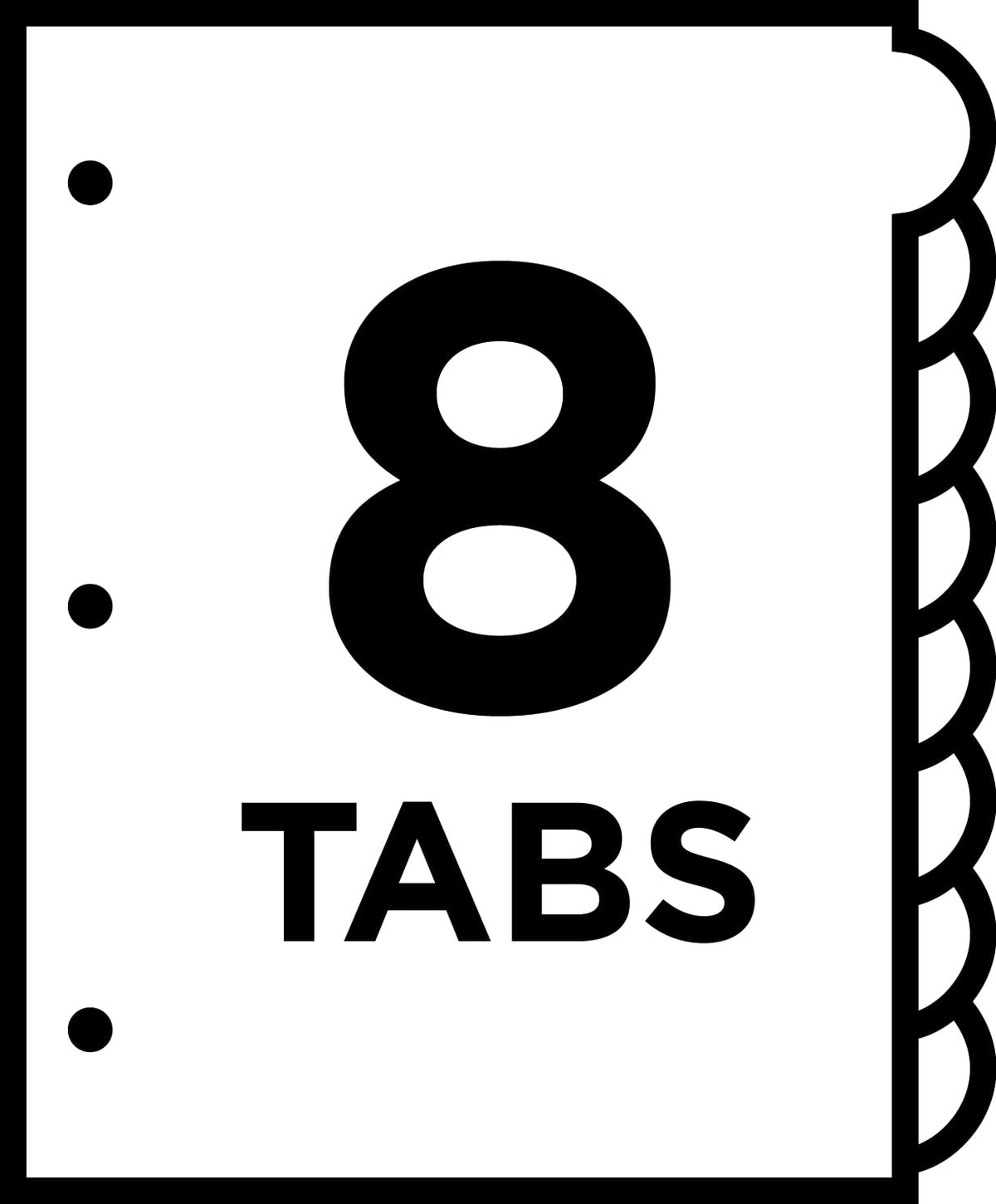 Avery Insertable Divider, Style Edge, 8-Tab, Plastic, Printable Inserts, Multicolor Tabs, 1 Set