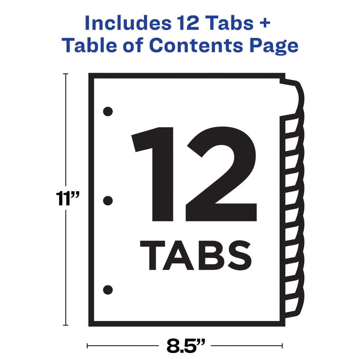 Avery Dividers, 12 Tabs, Ready Index, Contemporary Tabs (11194)