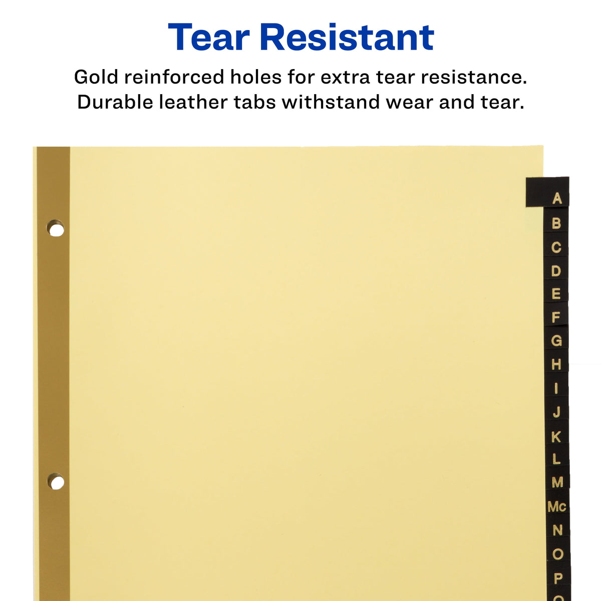 Avery A-Z Dividers, 25-Tab Set, Leather Tabs, 1 Set (11350)