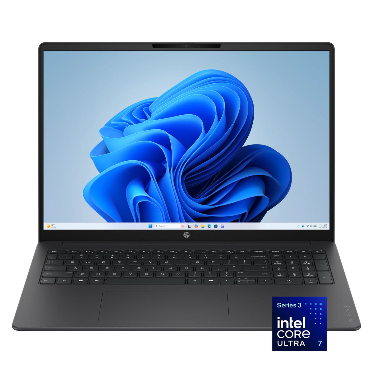 HP OmniBook 3 16 inch 2K IPS Windows Laptop AI PC Intel Core Ultra 7 255U 16GB 1TB SSD Mica Silver