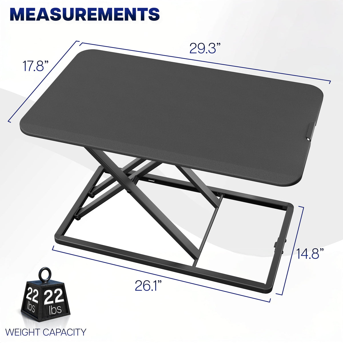 VIVO Economy Height Adjustable 29" Standing Desk Sit Stand Desktop Monitor Riser