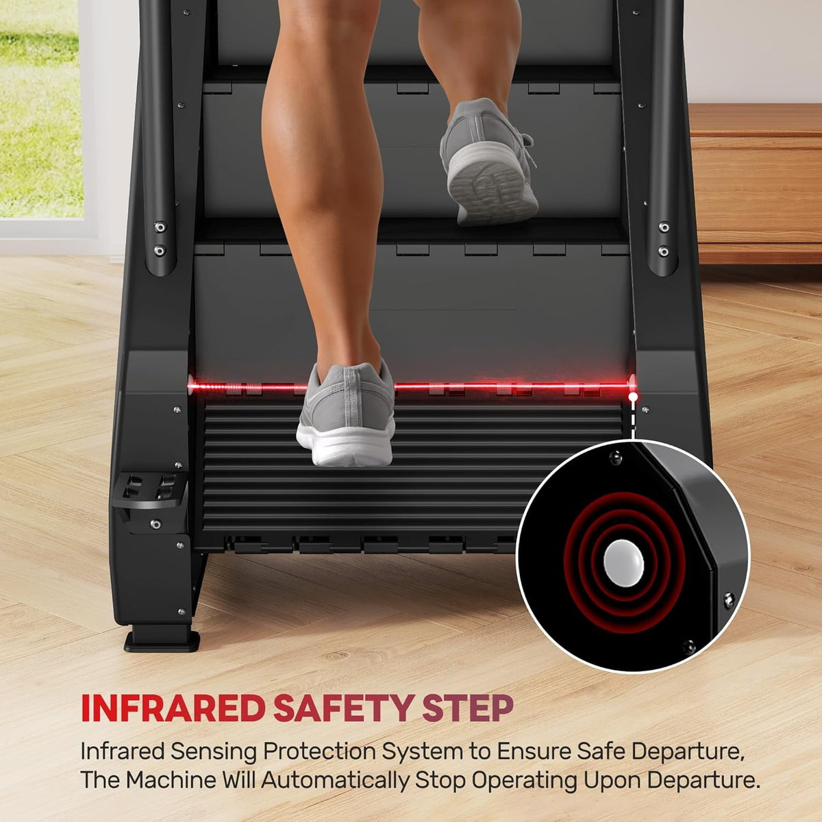 Stair Stepper Machine, 550Lbs Commercial Grade Stair Climber for Home with 15 Resistance Level and LED Screen, Stepmill Exercise Machine for Full Body Workouts, 24-164 Steps/Min