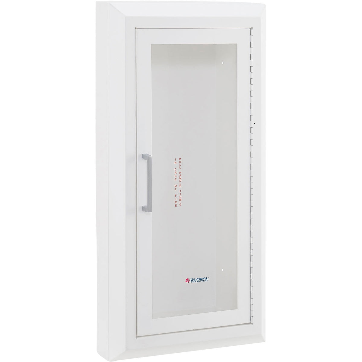 Global Industrial Fire Extinguisher Cabinet, Semi-Recessed, Fits 10 Lbs.
