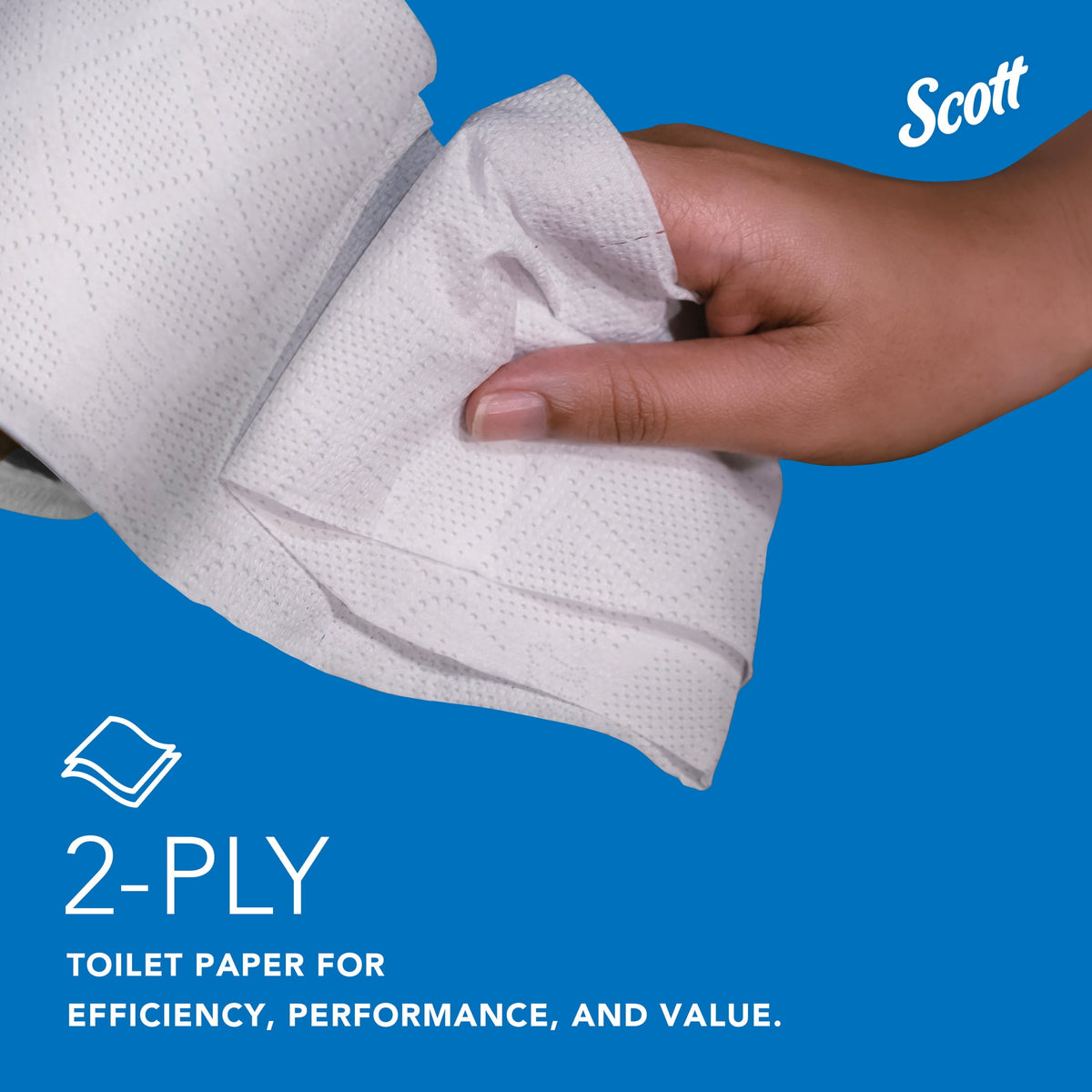 Scott® Professional 100% Recycled Fiber Standard Roll Toilet Paper, Bulk (13217), Elevated Design, 2-Ply, Individual Wrap (80 Rolls, 473 Sheets Each)