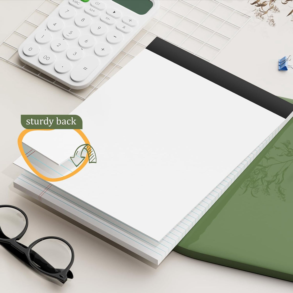 Maxxmarket Legal Writing Pads, 8.5 x 11 College Ruled Notepads, 30 Sheets per Pad, 2 pack