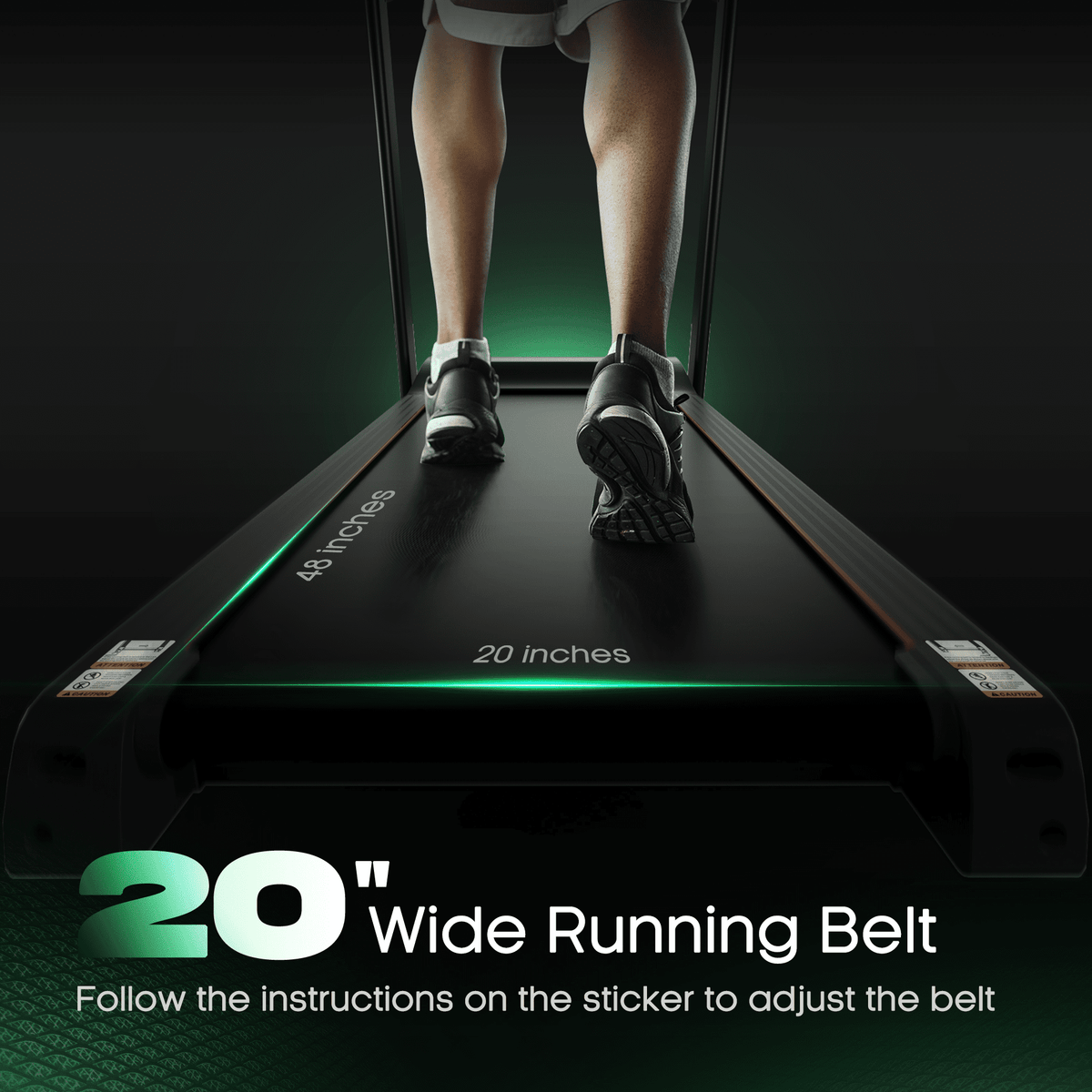 MaxKare 20" Folding Treadmill 300lbs with 15 Level Auto Incline, 3.5HP, 12MPH, Portable Foldable Treadmill with Bluetooth/Zwift App Compatible