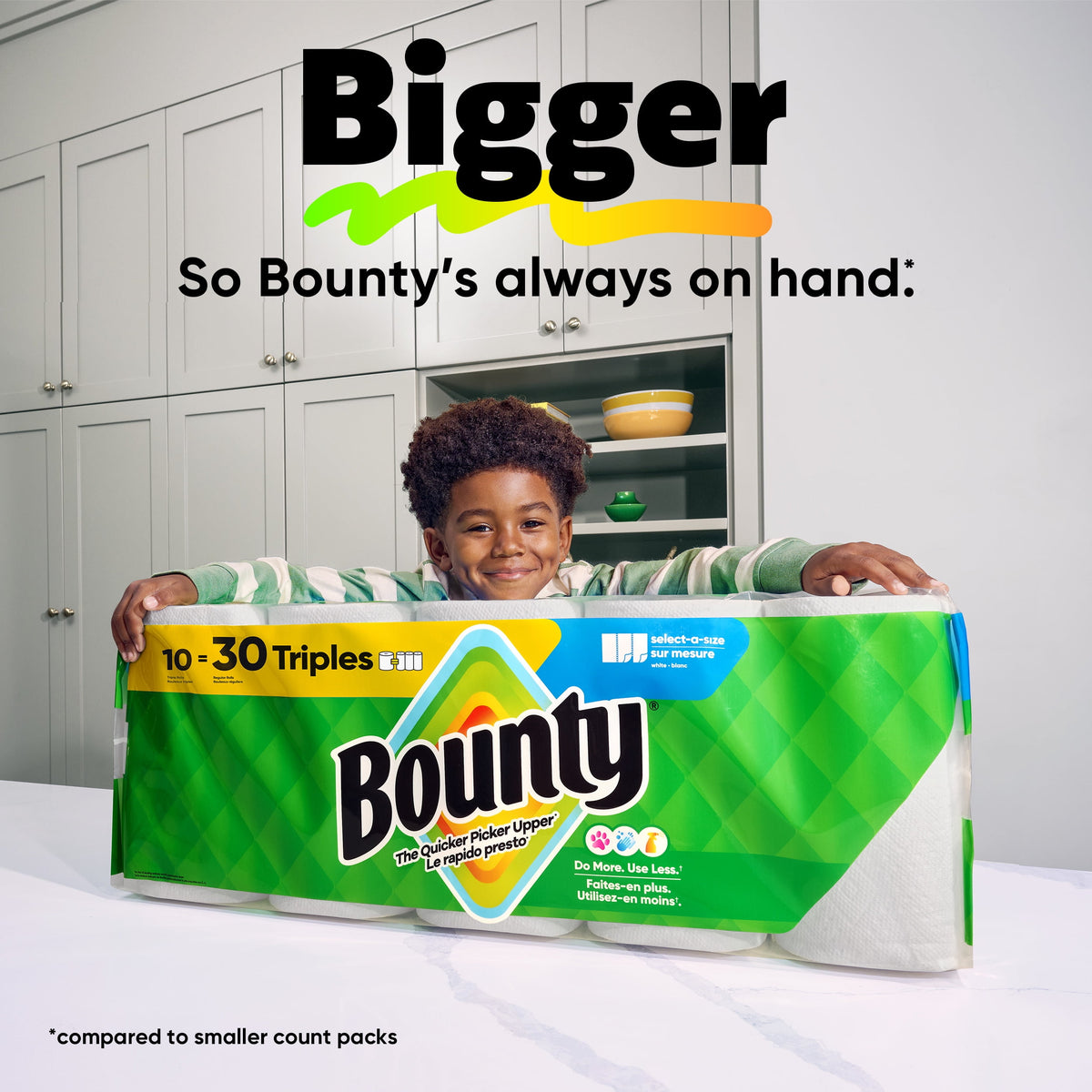 Bounty Paper Towels Select-A-Size White, 6 Mega Rolls, 164 Sheets per Roll
