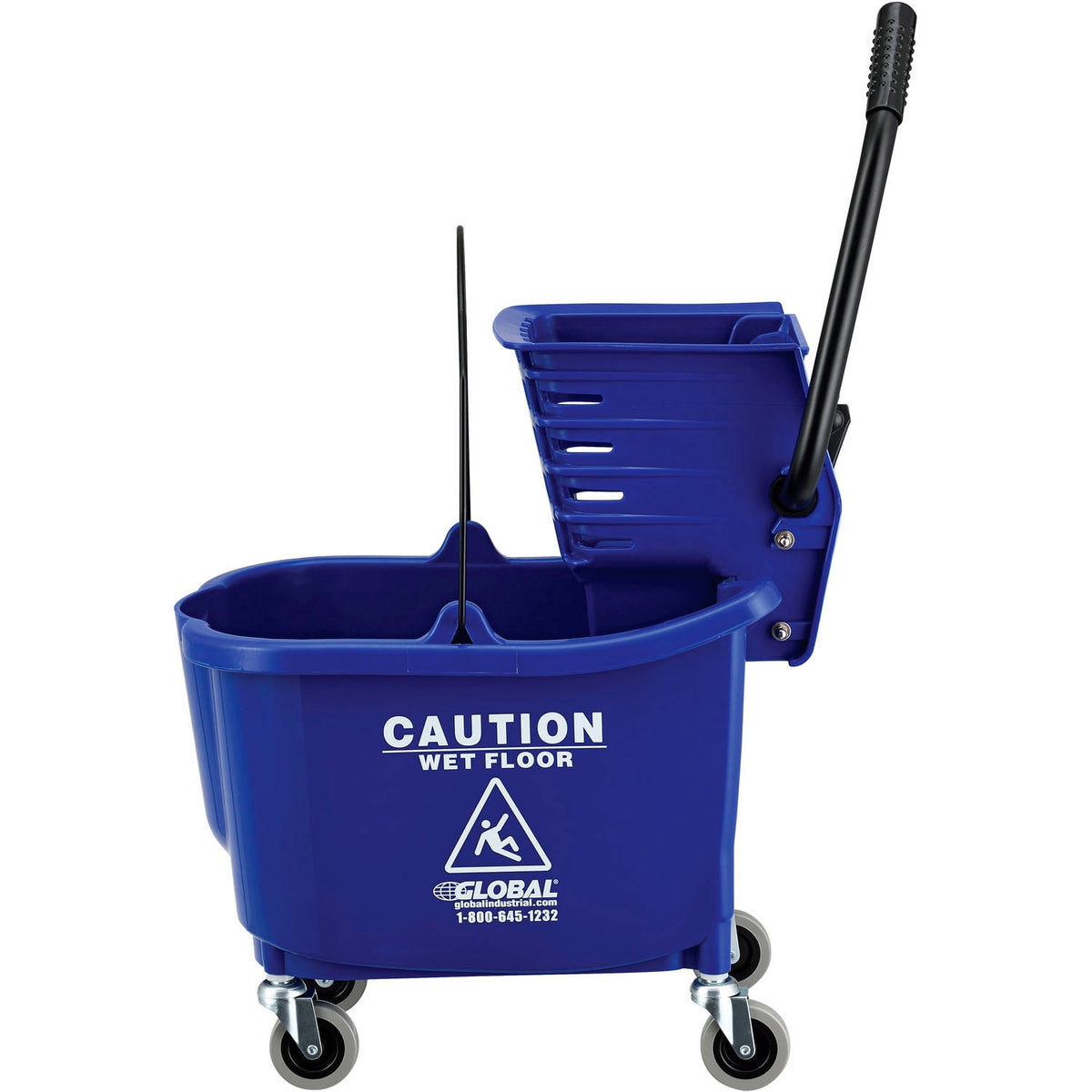 Global Industrial Mop Bucket And Wringer Combo 38 Qt. Side Press Blue