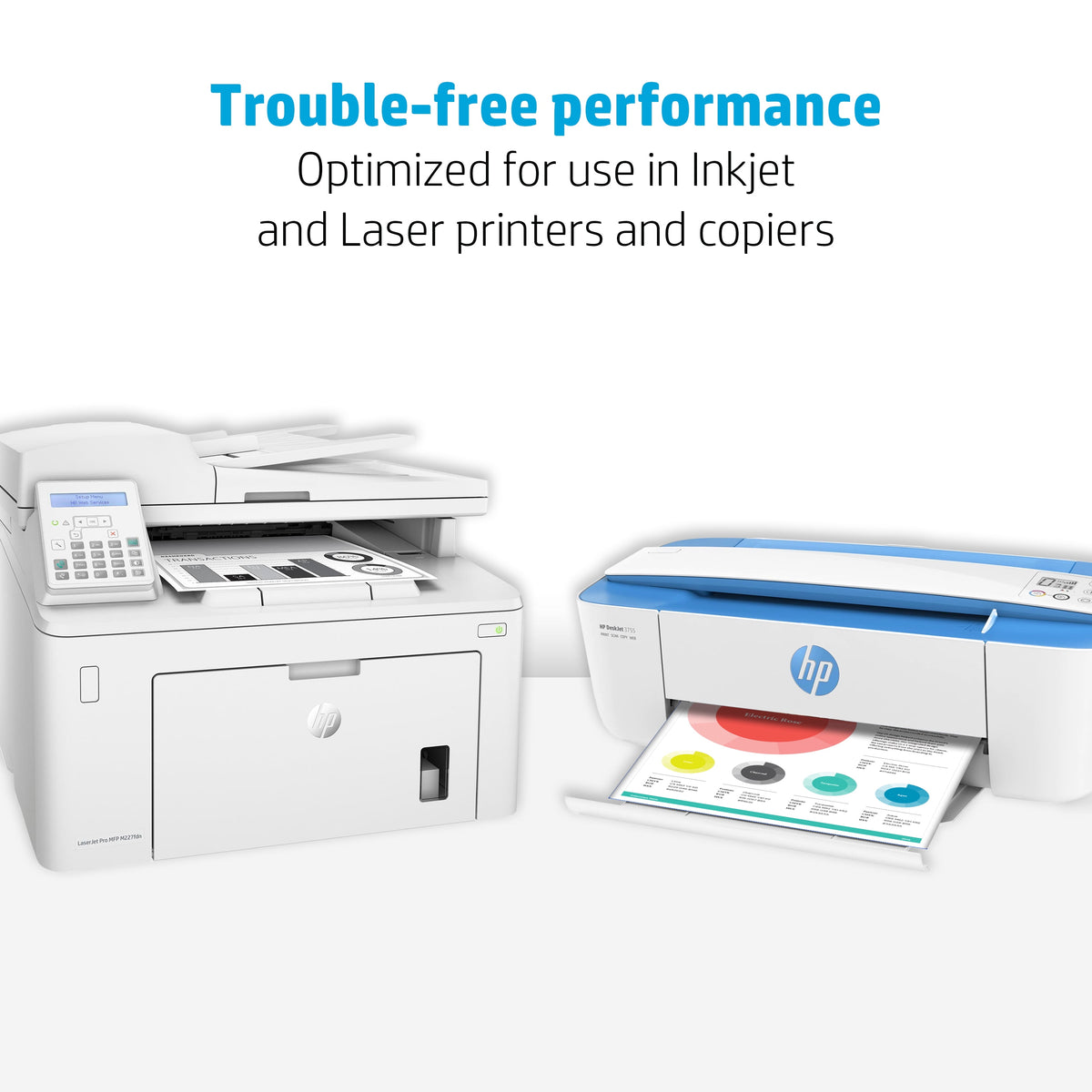 HP Printer Paper - Copy and Print, 20 lb., 8.5" x 11", 2,400 Sheets, 6 Pack, White