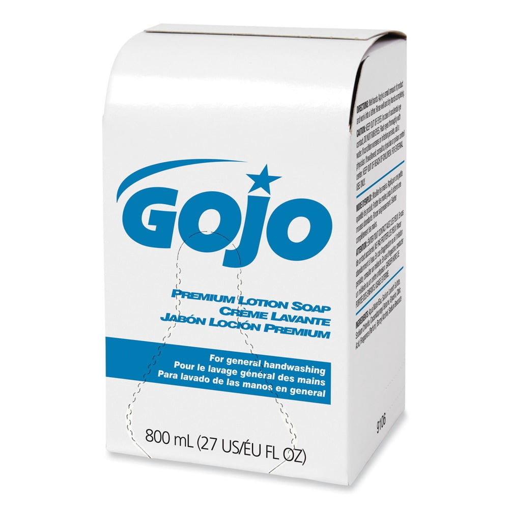 GOJO Industries 9106-12 800 ml Premium Lotion Soap Refill - Waterfall (12/Carton)