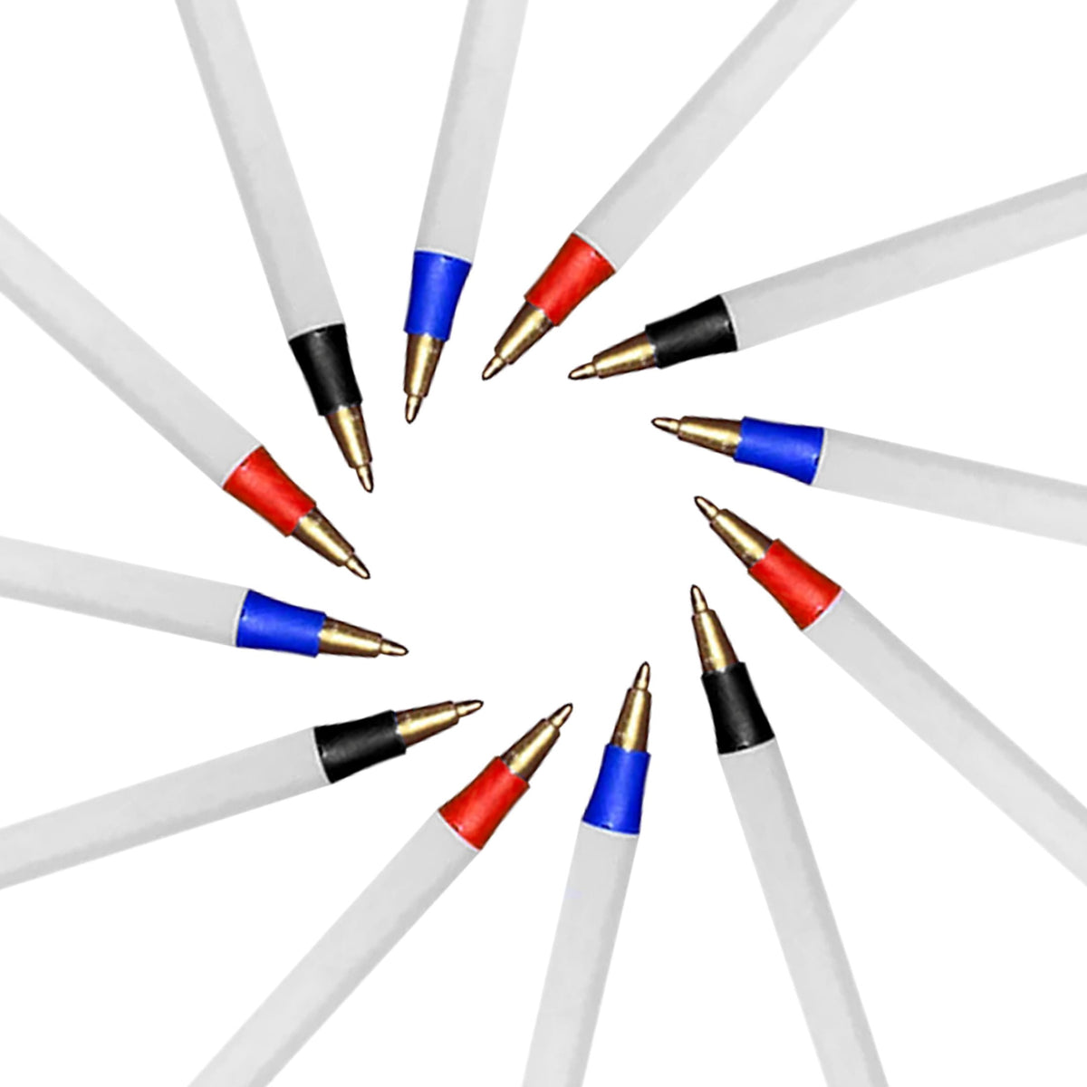 Trailmaker Ballpoint Pens Value Pack - Bulk - 500 Count, Black Blue Red Ink