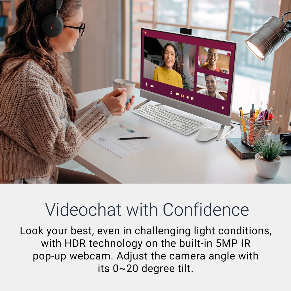 Dell 27 All-in-One Desktop EC27250 27" FHD Display Intel Core i5-1334U 16GB RAM 512GB NVMe SSD White