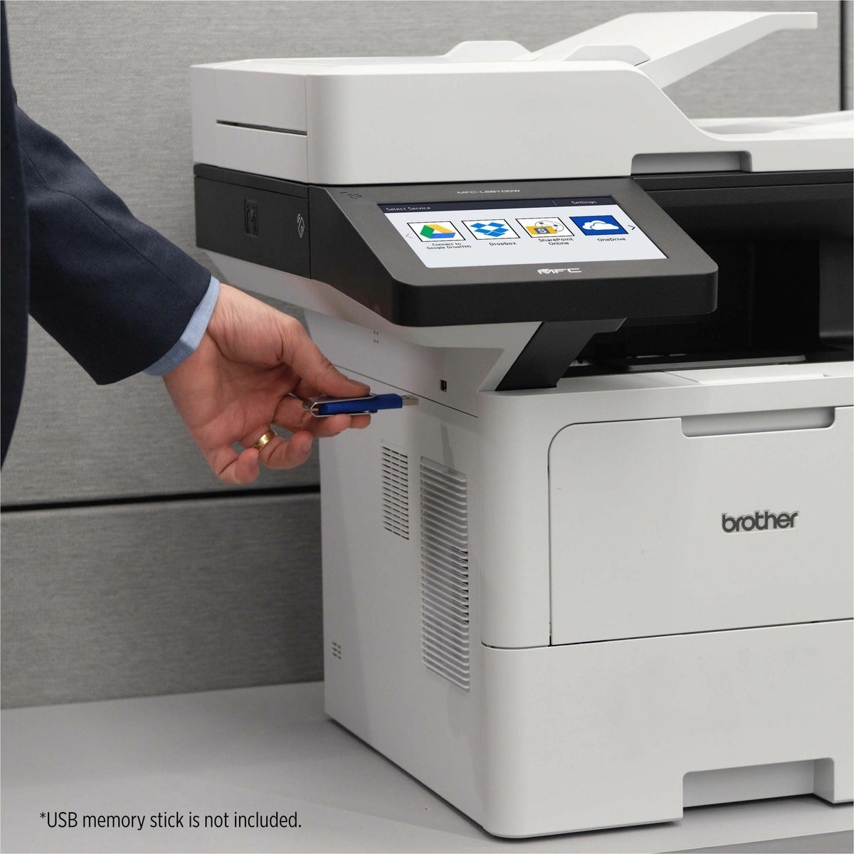 Brother MFC-L6810DW Enterprise Monochrome Laser All-in-One Printer with Low-cost Printing, Large Paper Capacity, Wireless Networking, Advanced Security Features, and Duplex Print, Scan, and Copy