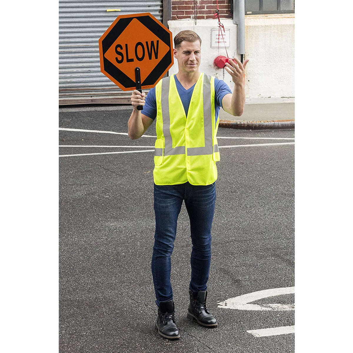 NYOrtho High Visibility Vest Reflective Lightweight Breathable Safety Vest for Men & Women, 32-44” 48 Pcs