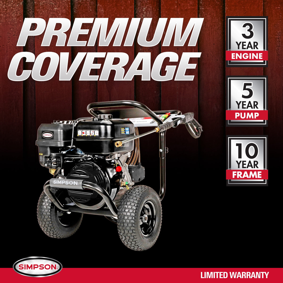 4400 Psi at 4.0 GPM CRX®420 with AAA® Triplex Plunger Pump Cold Water Professional Gas Pressure Washer