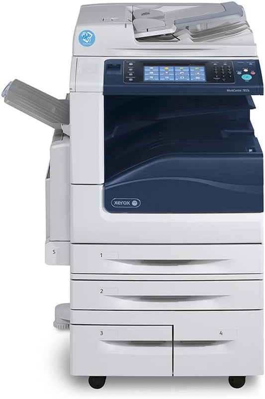 Restored Xerox WorkCentre 7855i Color Laser Multifunction Printer – 55 PPM, Copy, Print, Scan, Auto Duplex, Network, Tabloid/Ledger, High-Capacity Trays