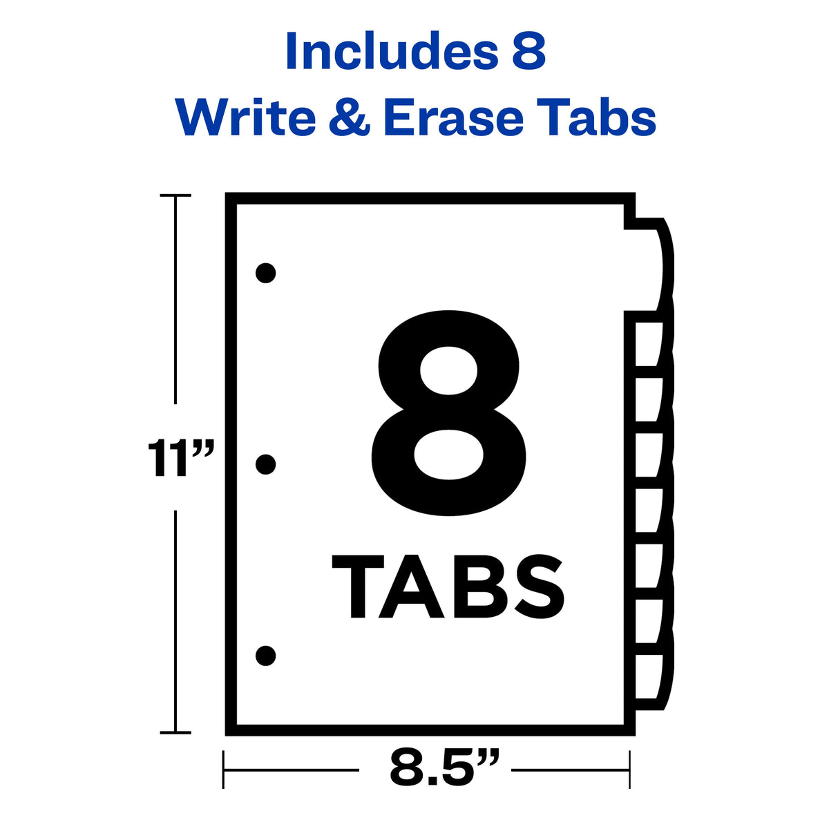 Avery Big Tab Write & Erase Plastic Dividers, 8 Tabs (16130)