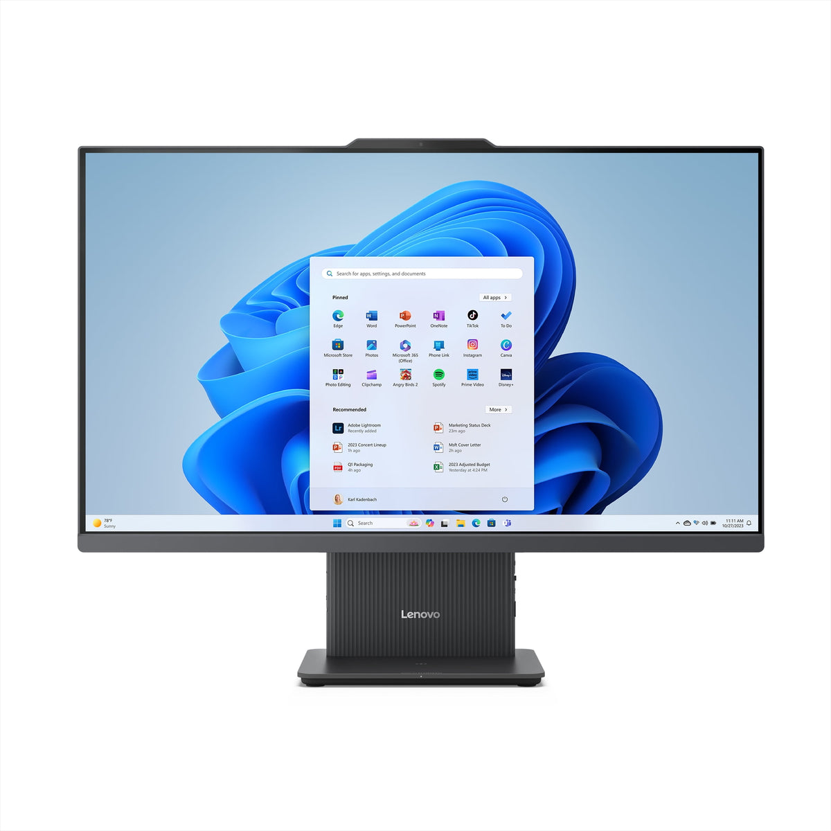 Lenovo IdeaCentre 27" FHD Non-Touch All-In-One Windows Desktop Core i5-13420H, 16GB, 512GB, Luna Grey F0HM00HCUS