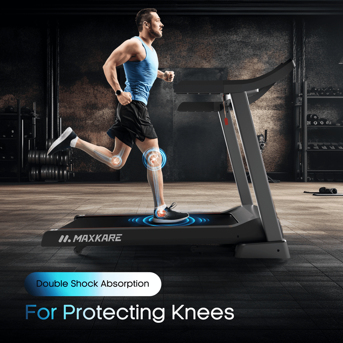 MaxKare 20" Folding Treadmill 300lbs with 15 Level Auto Incline, 3.5HP, 12MPH, Portable Foldable Treadmill with Bluetooth/Zwift App Compatible