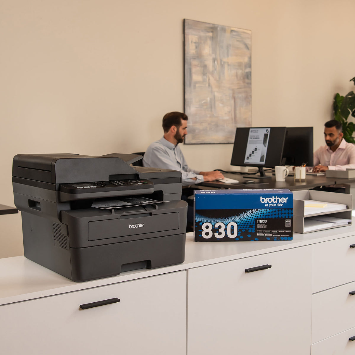 Brother Wireless MFC-L2760DW Compact Monochrome All-in-One Laser Printer with Copy, Scan and Fax, Duplex and Mobile Printing