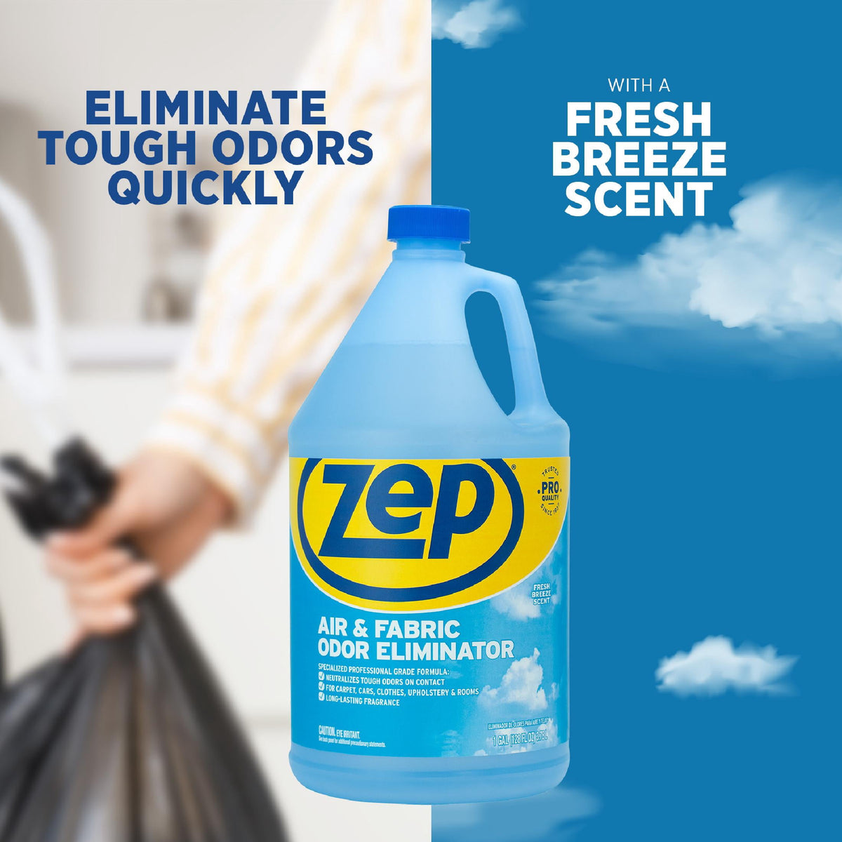 (8 pack) Zep Air and Fabric Odor Eliminator - 128 oz ZUAIR128 - Refresh Your Home, Office and Business