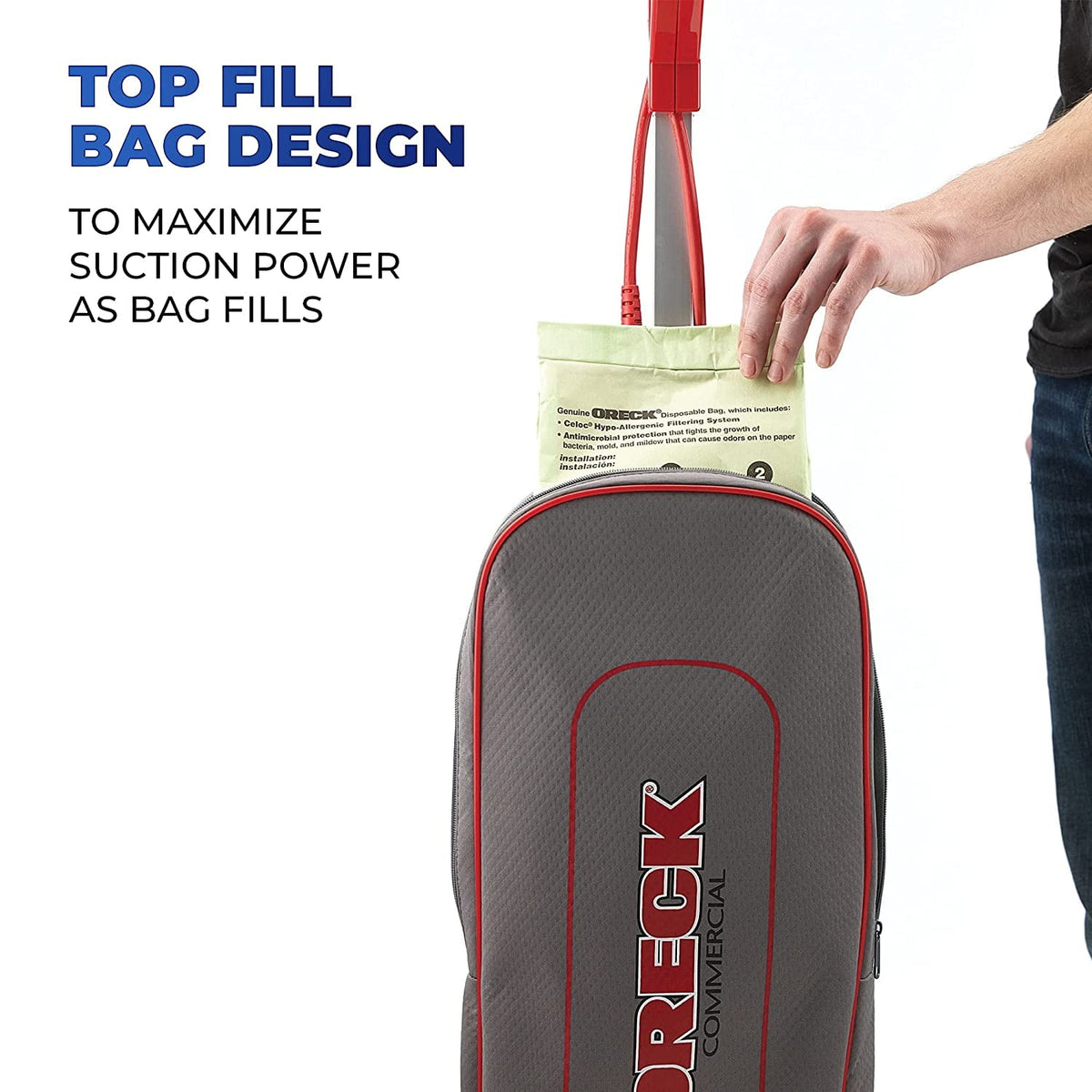Oreck Commercial Bagged Upright Vacuum, U2000R-1