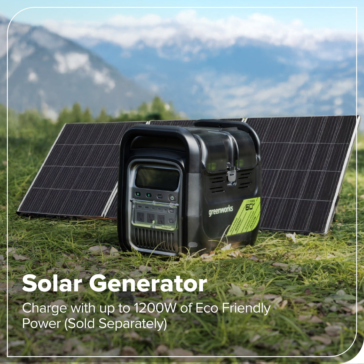 Greenworks 60V 2000W 4-Slot Portable Power Station Battery Inverter