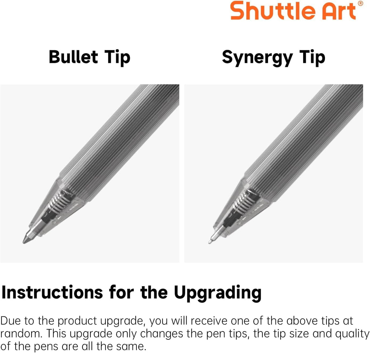 Shuttle Art Permanent Black Gel Pens, Ink Glide Series 60 Pack Retractable 0.5mm Fine Point Rollerball Gel Ink Pens Bulk Set Quick Drying Smooth Writing with Grip for Journaling Note Taking