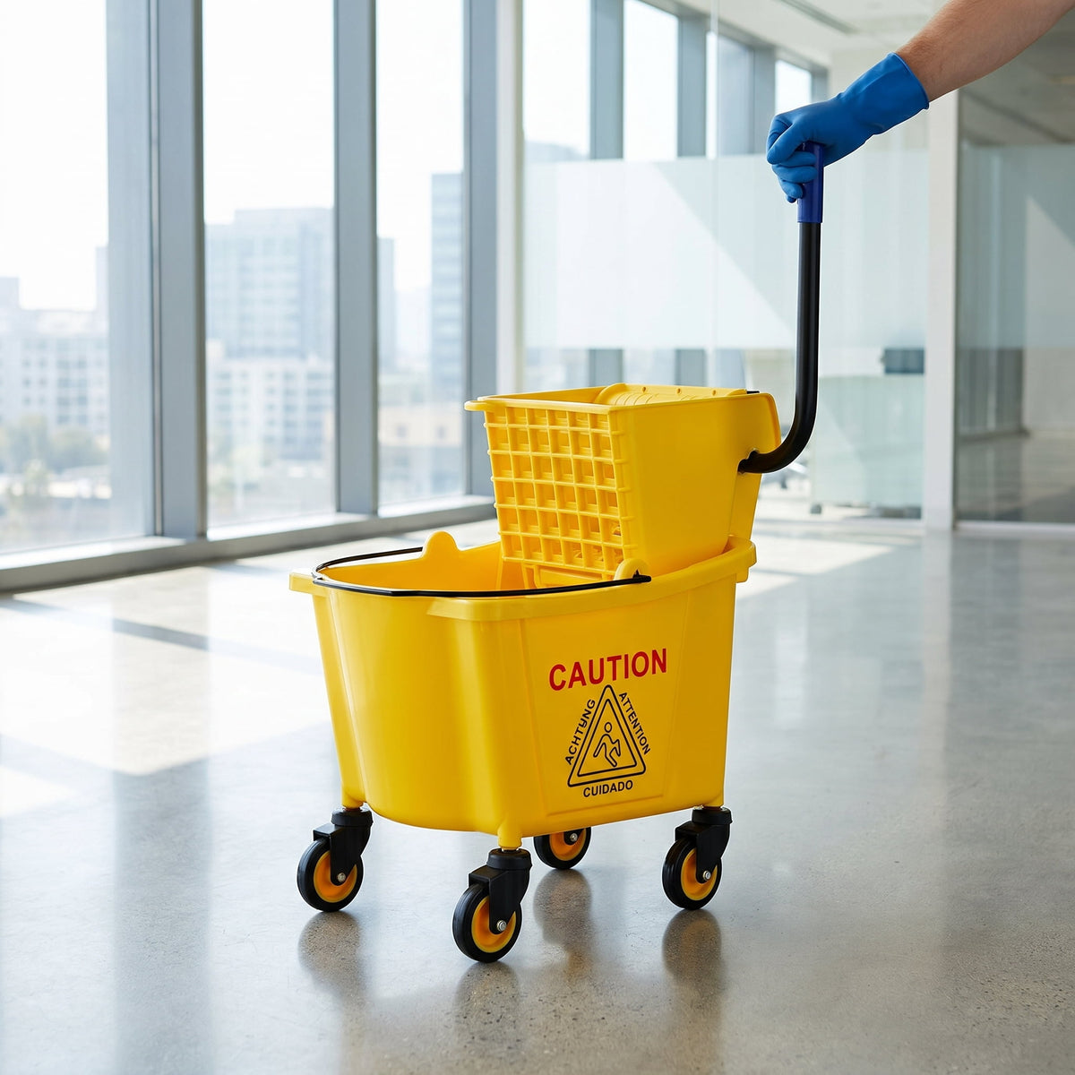 Kadyn Cleaner Machine, Vacuum Cleaner,26 Quart Side Press Wringer Commercial Mop Bucket