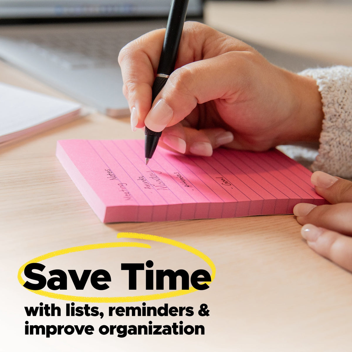 Post-it Super Sticky Notes, 3 in. x 3 in., Supernova Neons, 4 Pads