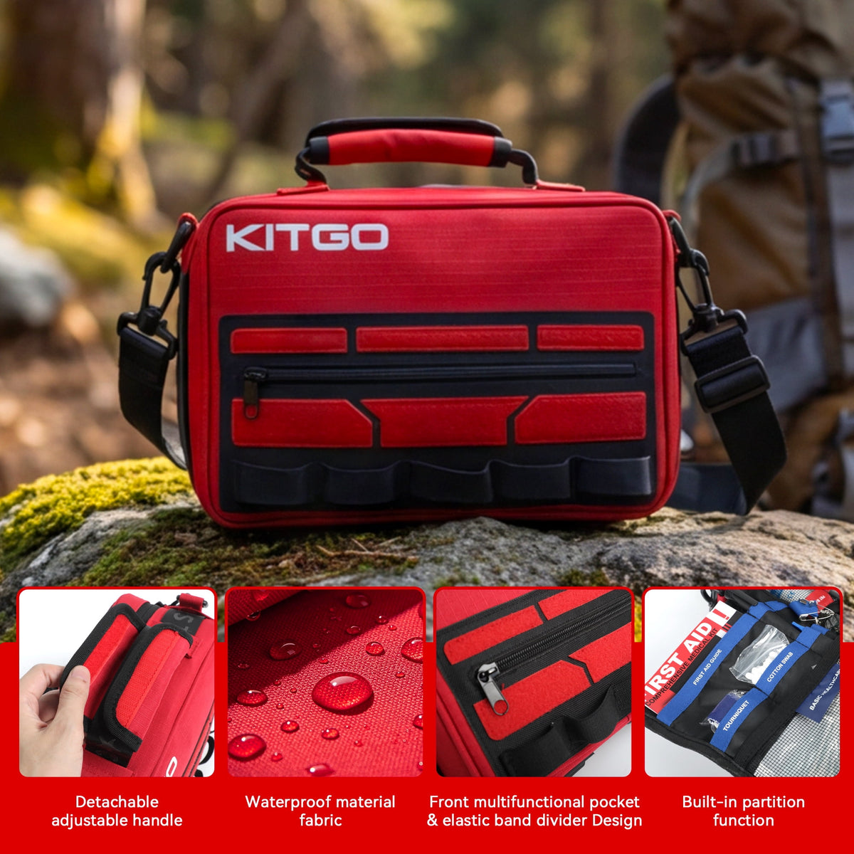 Kitgo First Aid Kit,426PCS, Detachable Multi-Purpose EmergencyMedical Kit for Home