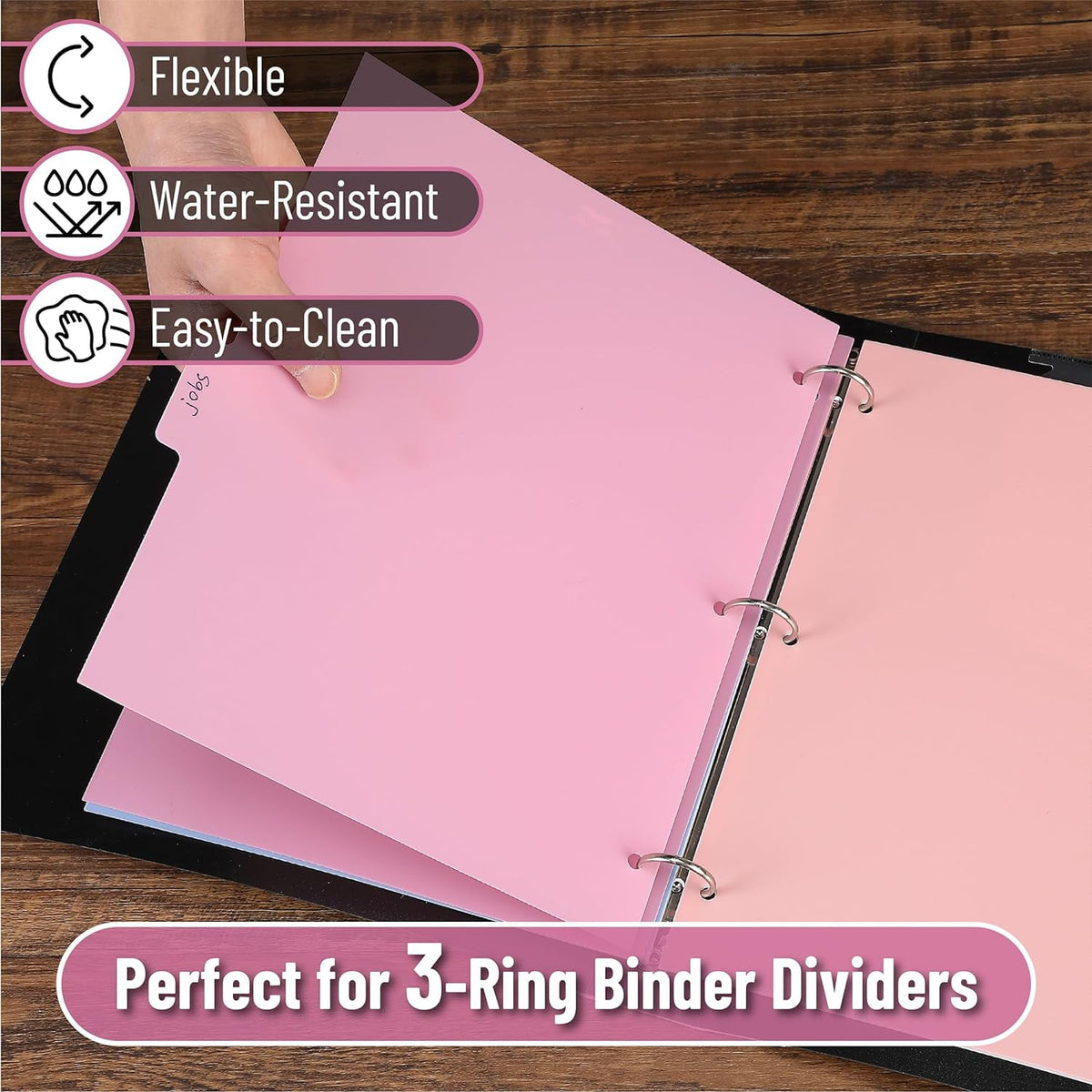 Mr. Pen- Binder Dividers, 6 Tab Dividers, Pack of 2 Sets (12 Dividers Total), Dividers, Plastic Dividers for 3 Ring Binder